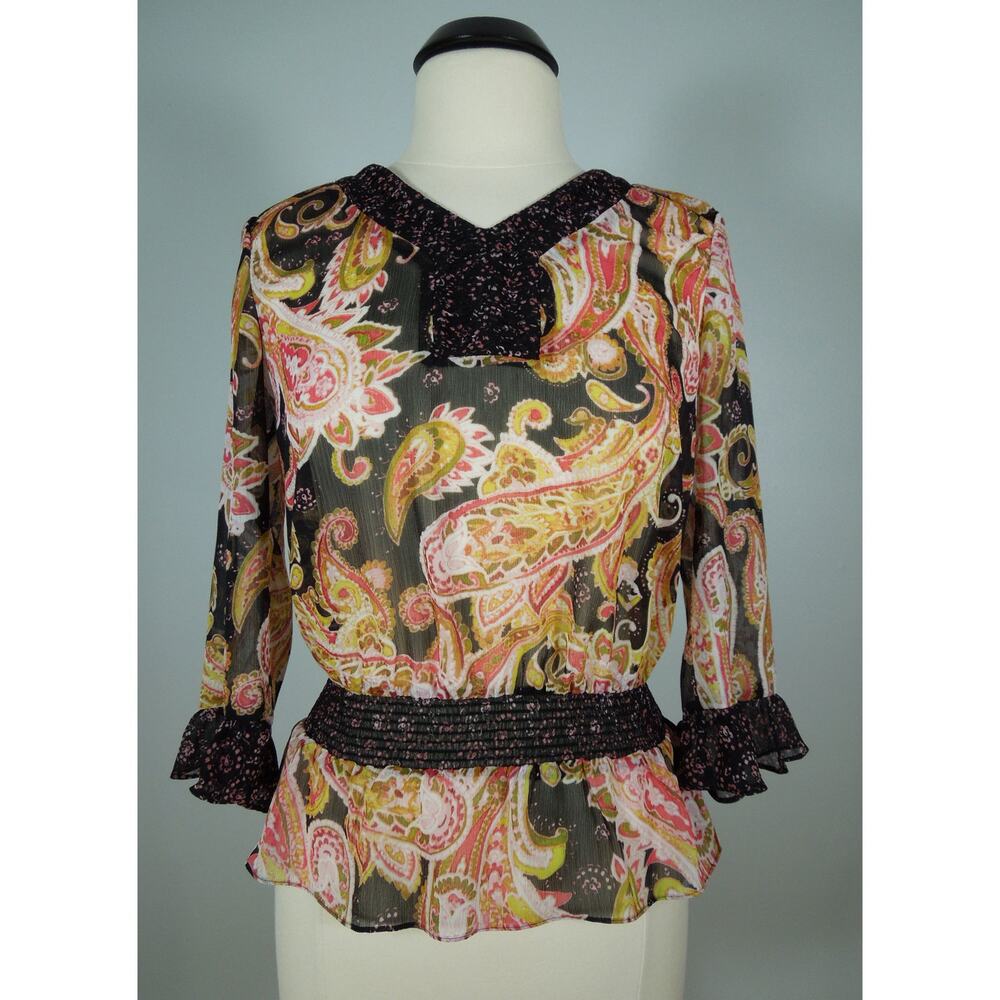 JONES NEW YORK Blouse SP Sport Petite Paisley Print